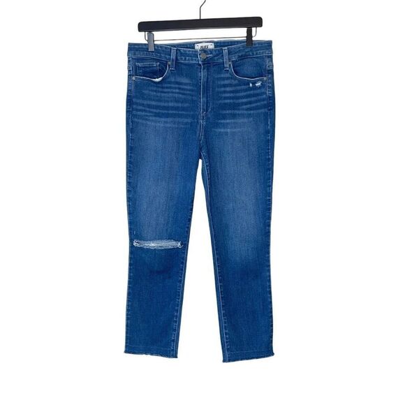 Paige Hoxton Slim Raw Hem Crop Jeans Size 31 - Picture 1 of 13